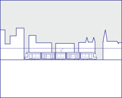 die Stadtbahn als Teil des Stadtbildes